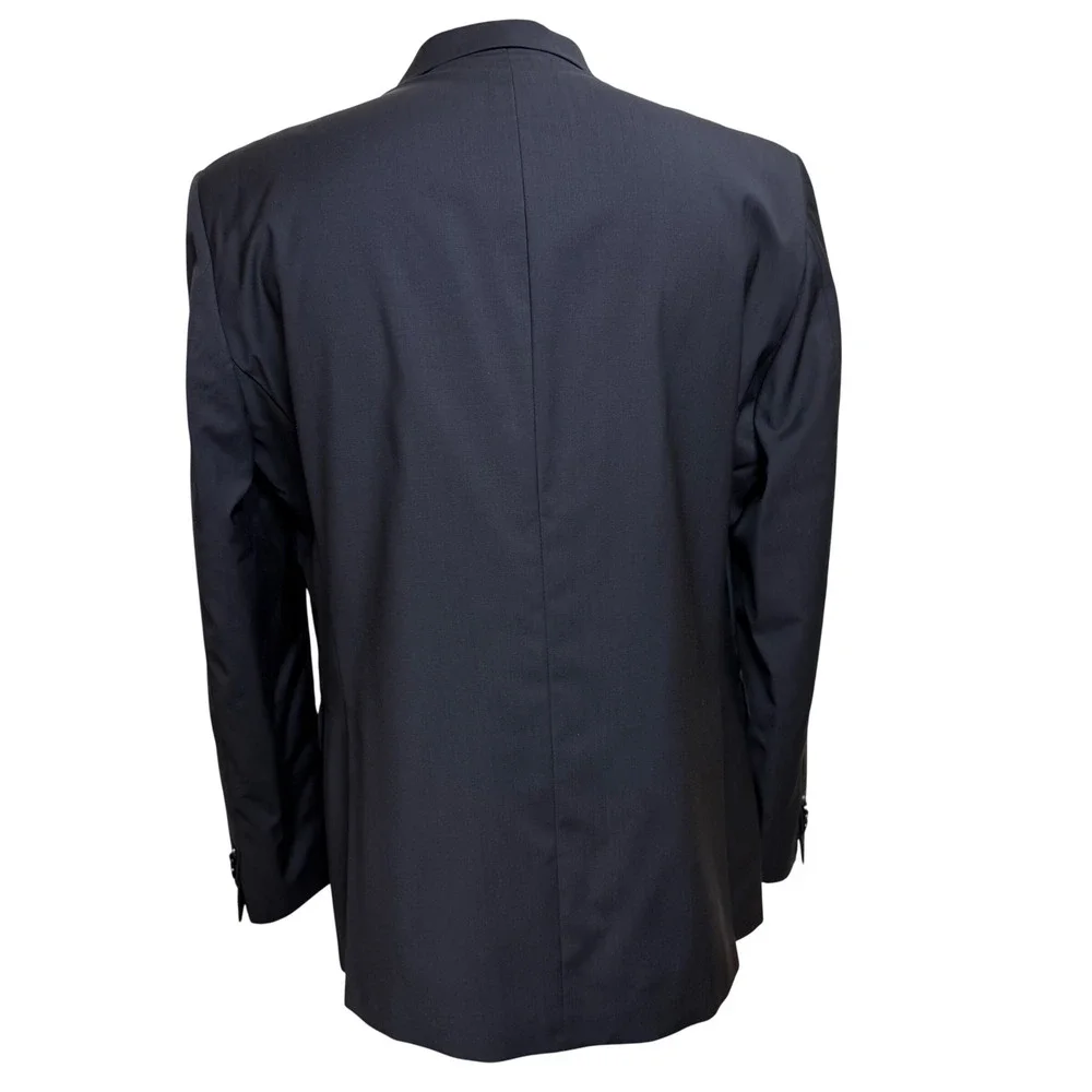 John Varvatos USA Mens 44R Navy Blue 100% Wool 2-Button Blazer Sport Coat Jacket